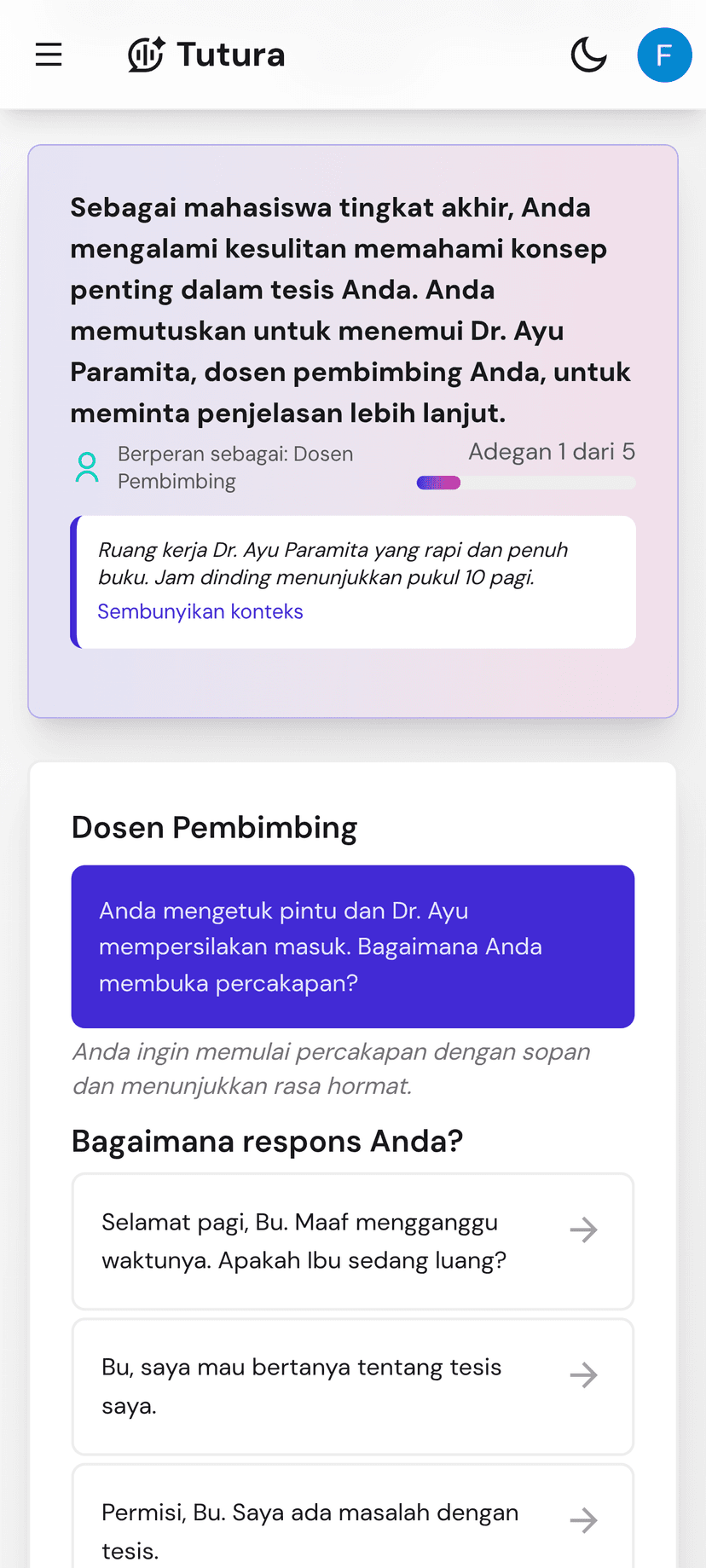 Tutura preview mobile